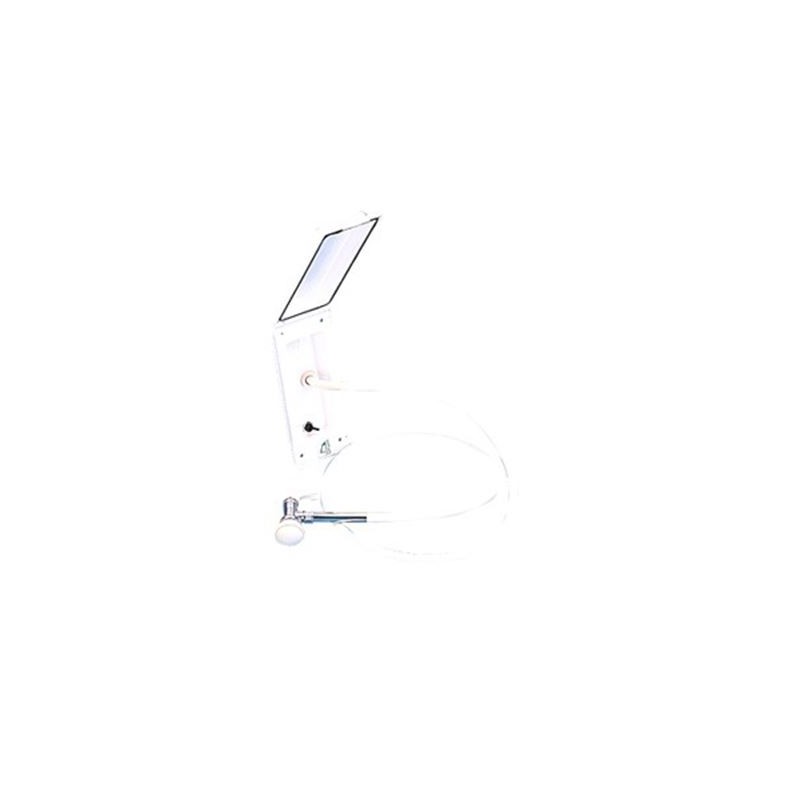 Ducha exterior blanca con cerradura