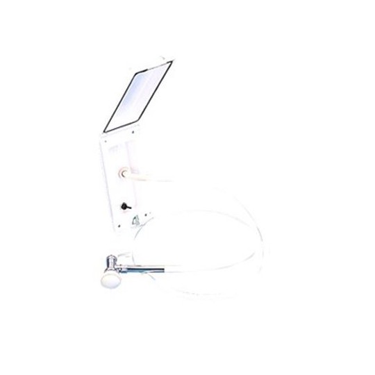 Ducha exterior blanca con cerradura